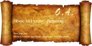 Oberleitner Aggeus névjegykártya